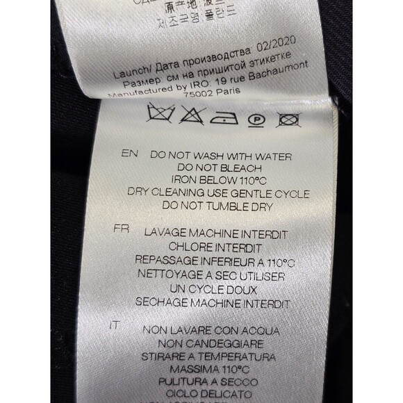 DMS Womens 38 Iro Paperbag Waist Belted High Rise Dress Pants‎ Slacks Black EUC - Picture 10 of 10